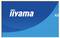 L'image présente le logo et l'identité visuelle d'« iiyama », une entreprise connue pour ses écrans électroniques, sur un fond bleu.