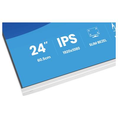 Moniteur IPS 24" (60,5 cm), résolution 1920x1080, lunettes fines.