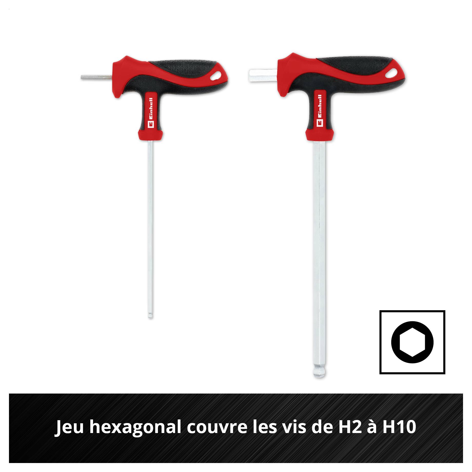 Einhell T-Griff Schraubendreher-Set 9-tlg. Einleger Pad 370526 Insert 9 pièces-6