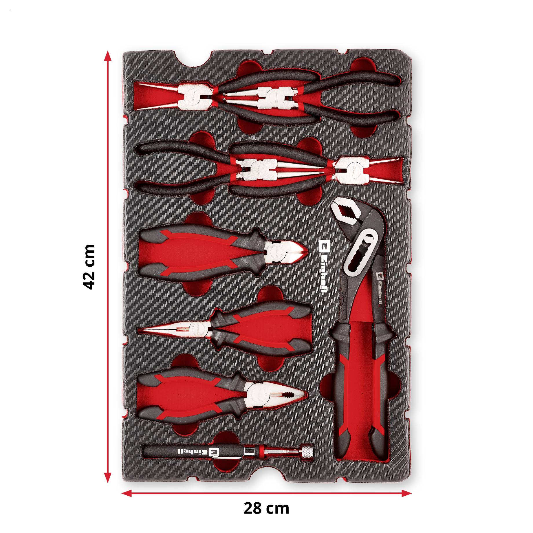Einhell Zangen-Set 9-tlg.Einleger Pad 370522 Insert-11