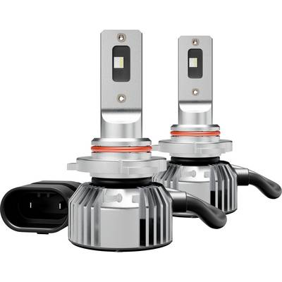 « Deux ampoules de phare LED avec une base métallique, des ailettes de refroidissement et des câbles noirs attachés, conçues pour une utilisation automobile. »