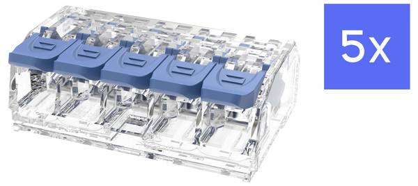 Degson DGBSC-SG01/4-05P (17-304ZH) Borne de raccordement flexible: 0.2-4 mm² rigide: 0.2-4 mm² Nombre de pôles: 5 5 pc(s) bleu Piece