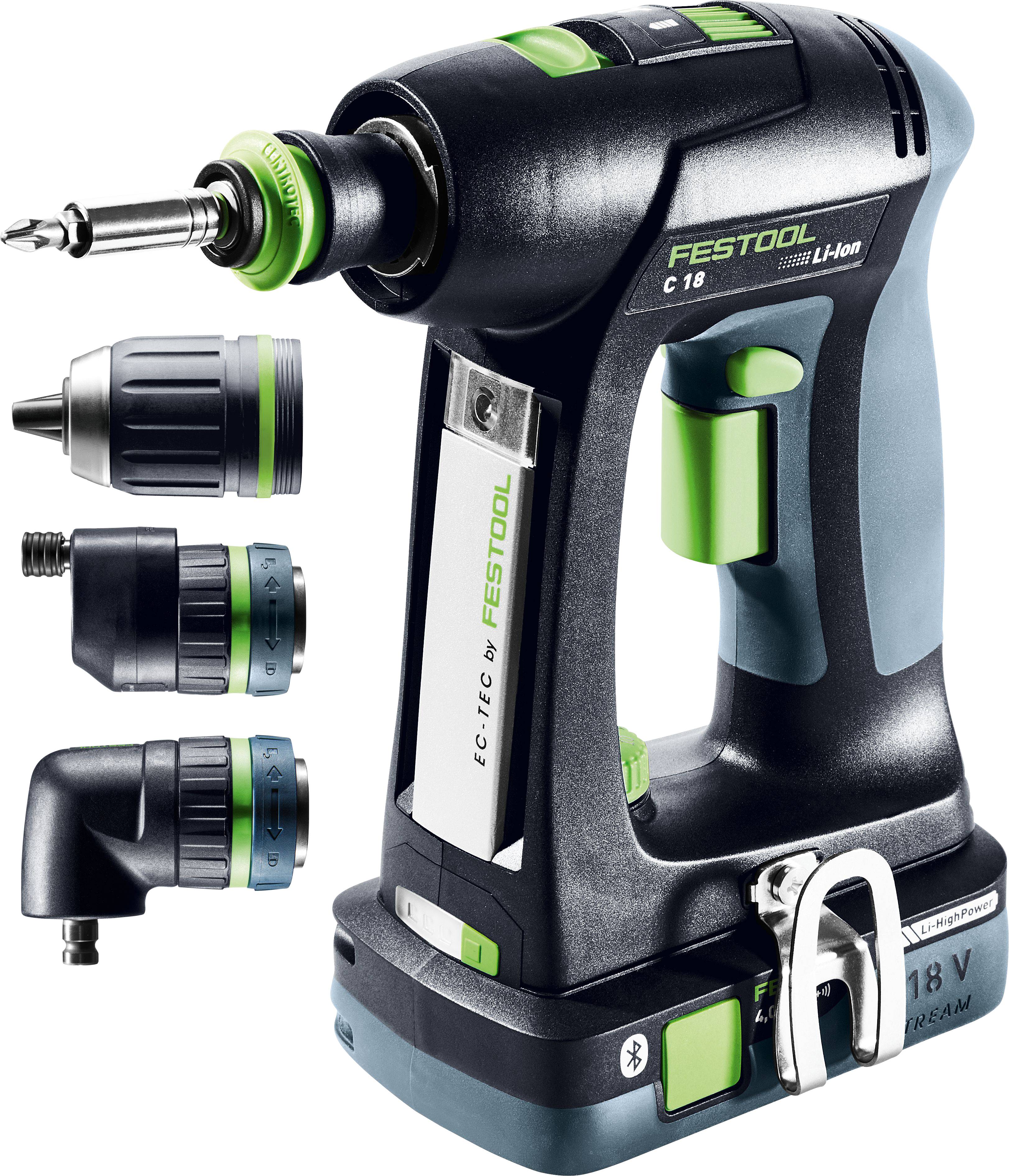 Perceuse-visseuse sans fil Festool C 18 HPC 4,0 I-Set 577617 18 V 4 Ah
