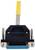 Une vue rapprochée d'un connecteur VGA bleu et noir avec un câble jaune, montrant plusieurs petits trous pour les broches.