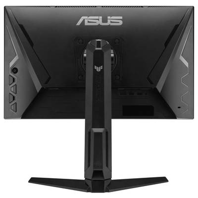 Un moniteur de jeu affichant le logo « TUF Gaming Series Five » d'ASUS, présentant un support élégant et un design moderne.