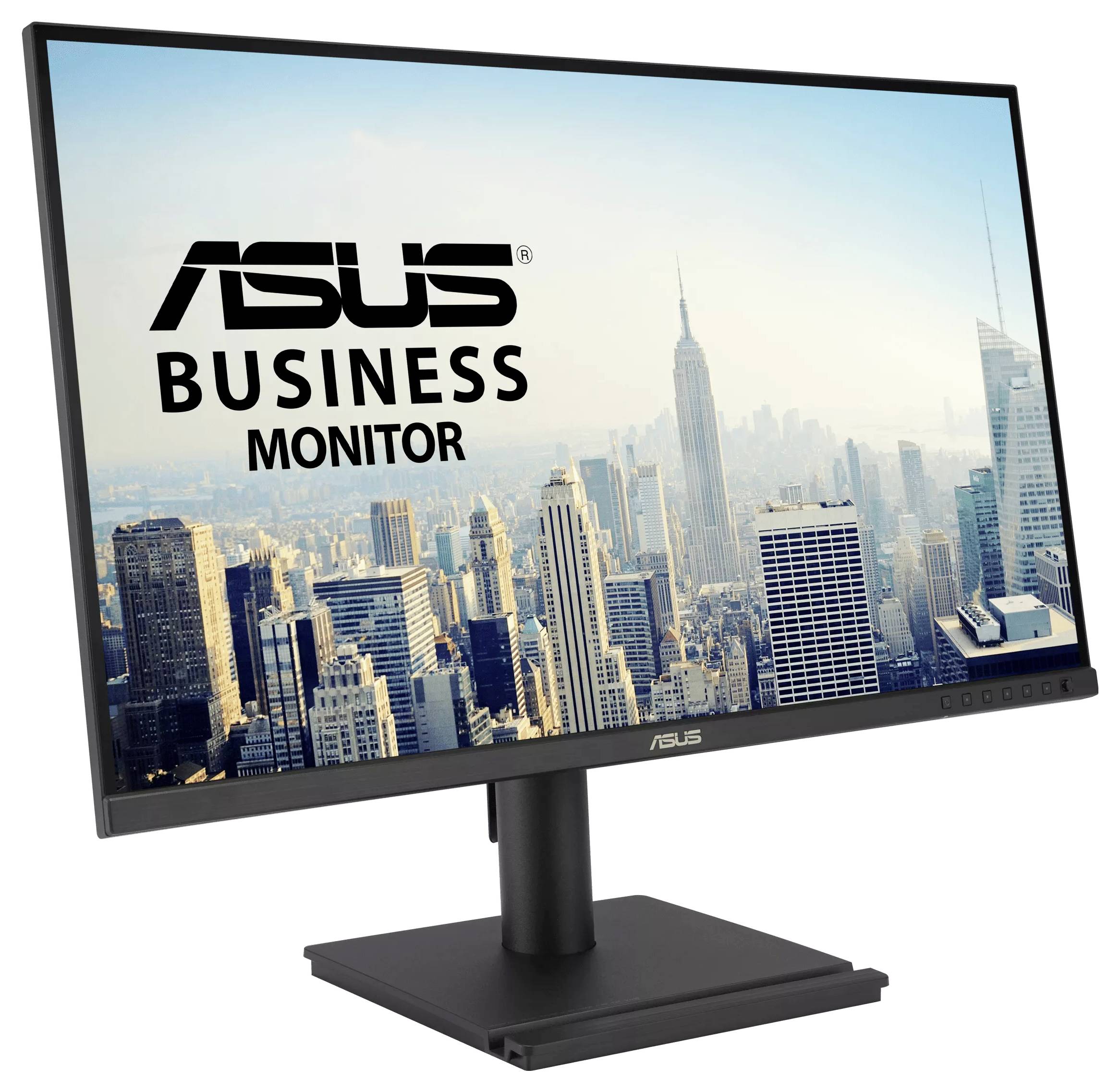 Un moniteur de jeu ASUS TUF Gaming noir vu de l'arrière, mettant en évidence son support angulaire et les ports du panneau arrière, adapté aux joueurs.