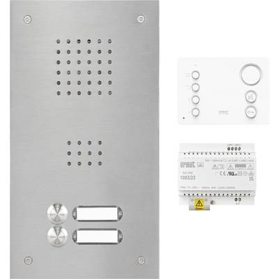 Grothe A-2V-MIF-V4A-01WE Set d'interphones audio 2 fils acier inoxydable-0