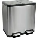 Maul 9502294 Poubelle 40 l acier inoxydable (l x H x P) 460 x 492 x 378 mm noir, argent mécanisme à pédale 1 pc(s)