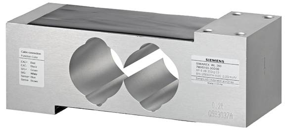 Un collier de décharge de contrainte Siemens pour connexions de câbles, avec des fentes pour deux câbles et des connexions étiquetées pour les fils de terre, d'excitation et de signal.
