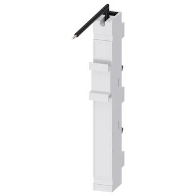 Un composant mécanique rectangulaire avec un support coulissant noir sur un cadre blanc, présentant plusieurs trous pour des positions ajustables.