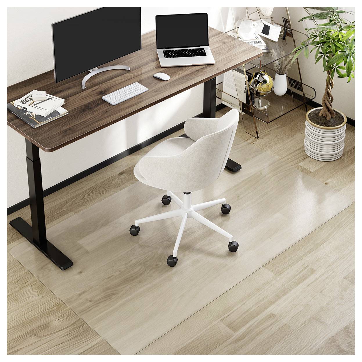 LogiLink EO0087 Tapis de protection de sol LogiLink, 117x200x0,2 cm, résistant à l'eau, surface brillante, transparent (-4
