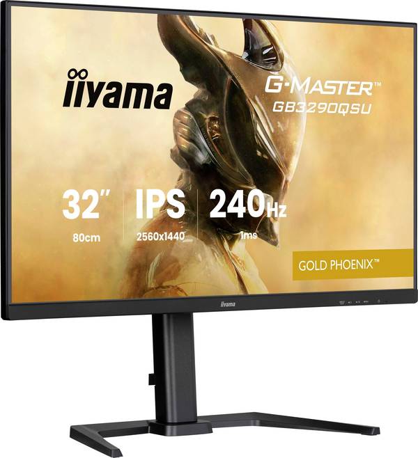 Moniteur gaming Iiyama G-MASTER  CEE F (A - G) 80 cm 31.5 pouces  2560 x 1440 pixels 16:9 1 ms USB IPS LED
