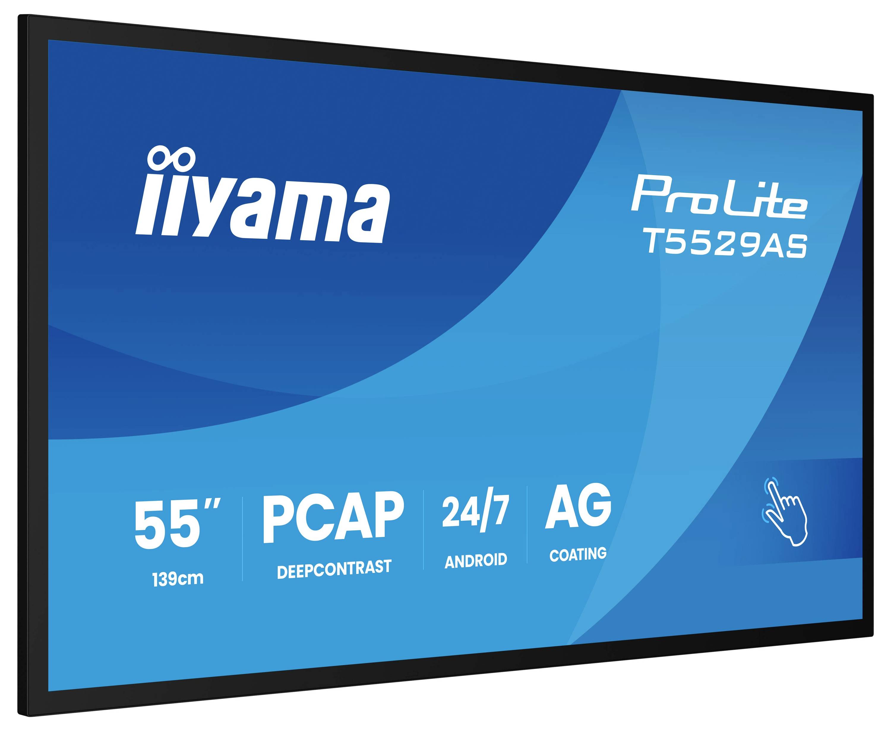 Iiyama ProLite Ecran affichage dynamique CEE: G (A - G) 138.7 cm (54.6 pouces) 3840 x 2160 Pixel 24/7 Android™, tactile -4
