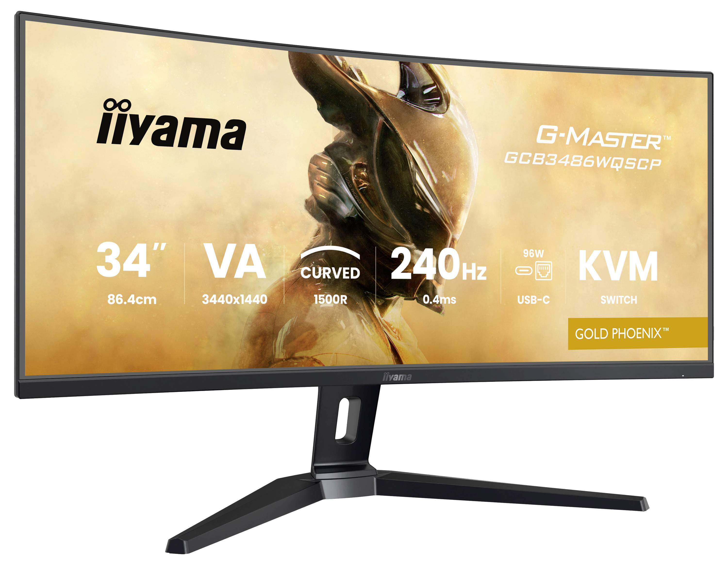Moniteur gaming Iiyama G-MASTER CEE F (A - G) 86.4 cm 34 pouces 3440 x 1440 pixels 21:9 0.4 ms-4