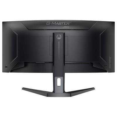 Vue arrière d'un moniteur de jeu noir portant le label « G-Master », caractérisé par un large socle et deux évents de chaque côté pour le refroidissement.