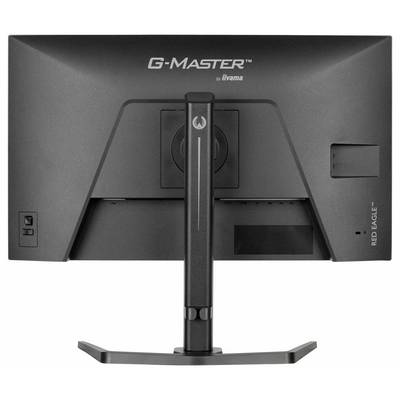 L'image montre la vue arrière d'un moniteur « G-Master » d'iiyama. Il est monté sur un support et étiqueté « Red Eagle ».