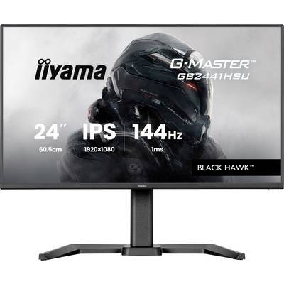 Le moniteur 'Iiyama G-Master GB2441HSU Black Hawk' offre un écran IPS de 24 pouces, une résolution de 1920x1080 et un taux de rafraîchissement de 144Hz.