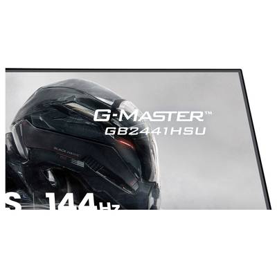 Moniteur d'ordinateur affichant les spécifications : écran 24", taux de rafraîchissement 240Hz, technologie Fast IPS, résolution 1920x1080, compatible NVIDIA G-SYNC.