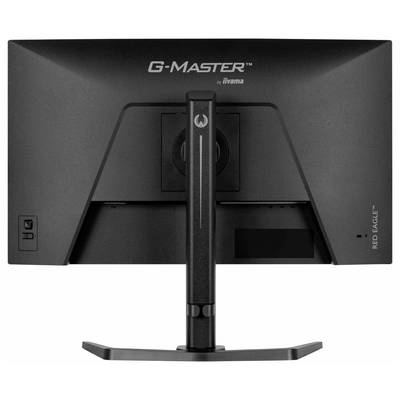 Un moniteur noir vu de l'arrière, doté d'un support robuste et portant l'étiquette « G-Master ».