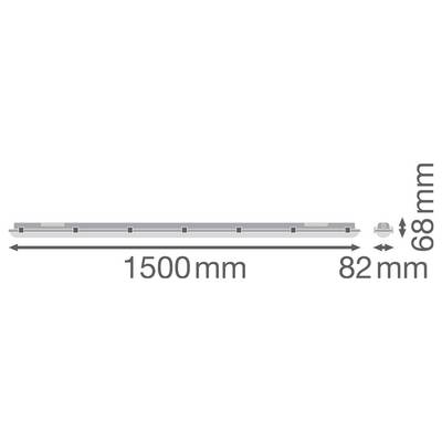 OSRAM HOMELIGHTING DP 5TH 1500 46W 840 IP65 GY Luminaire pour pièces humides 46 W blanc neutre gris-2