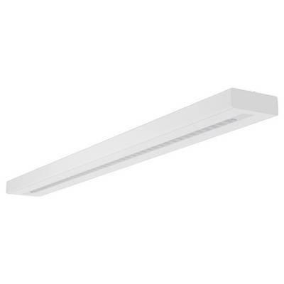 Un luminaire de plafond LED blanc moderne et rectangulaire au design minimaliste et épuré.