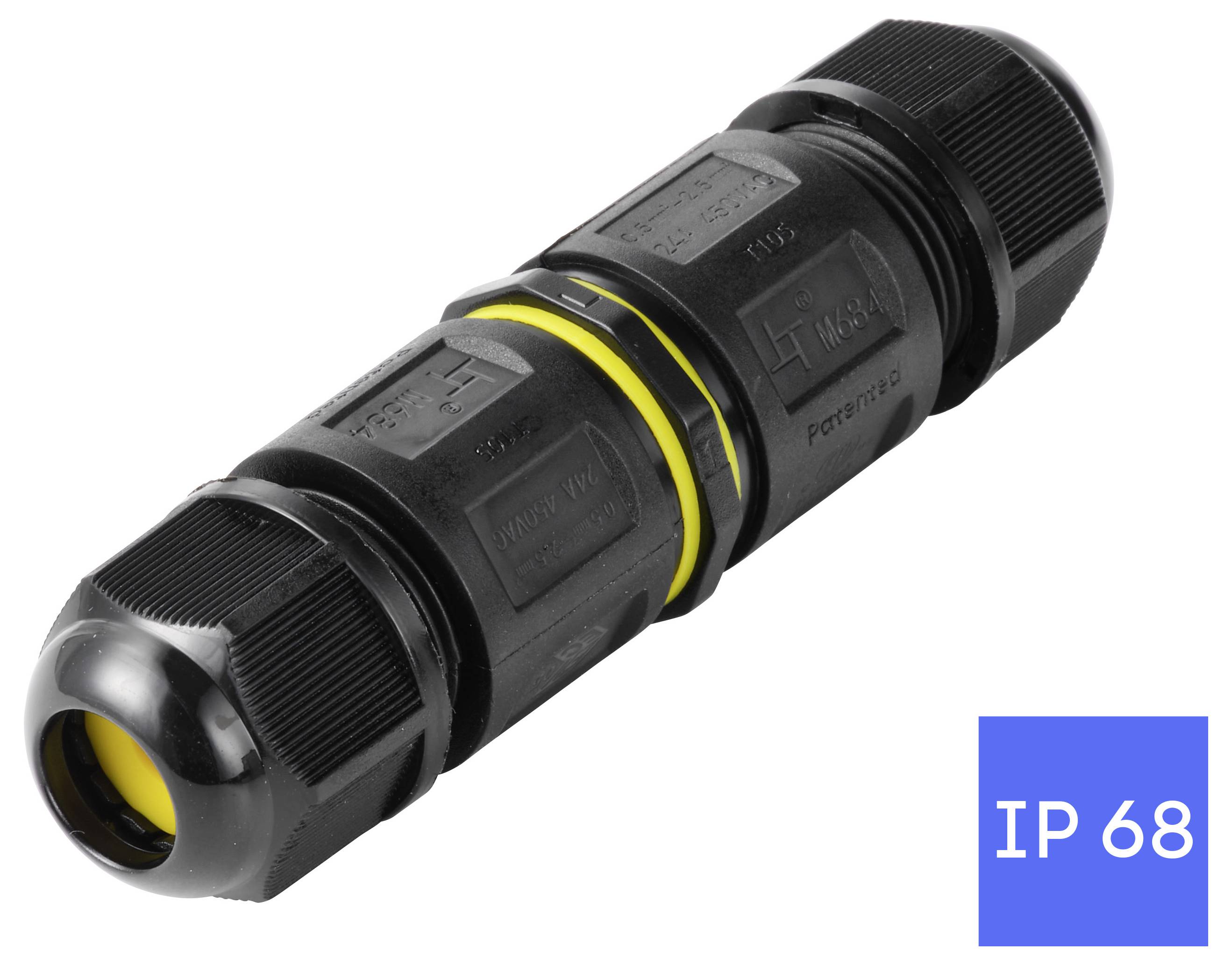 Connecteur de câble TRU COMPONENTS IP68 étanche, contact à vis 5 broches, 0,5-2,5 mm² TC-14745224 noir TRU COMPONENTS Co-6