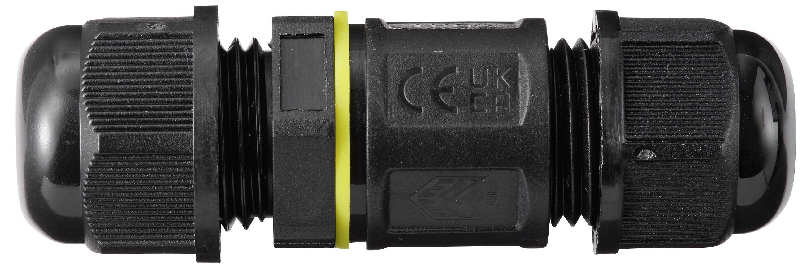 Connecteur de câble TRU COMPONENTS IP68 étanche, contact à vis 2 broches, 0,5-1,5 mm² TC-14745232 noir TRU COMPONENTS Co-3