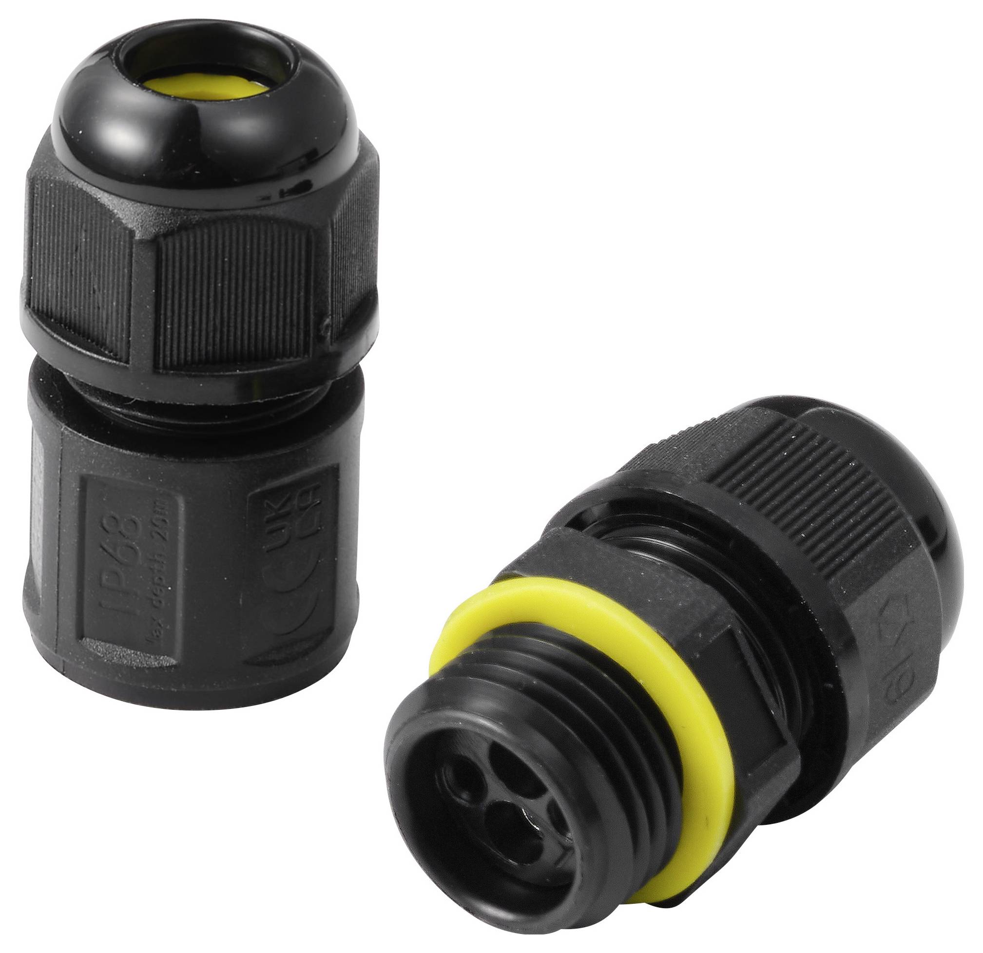 Connecteur de câble TRU COMPONENTS IP68 étanche, contact à vis 2 broches, 0,5-1,5 mm² TC-14745232 noir TRU COMPONENTS Co-4
