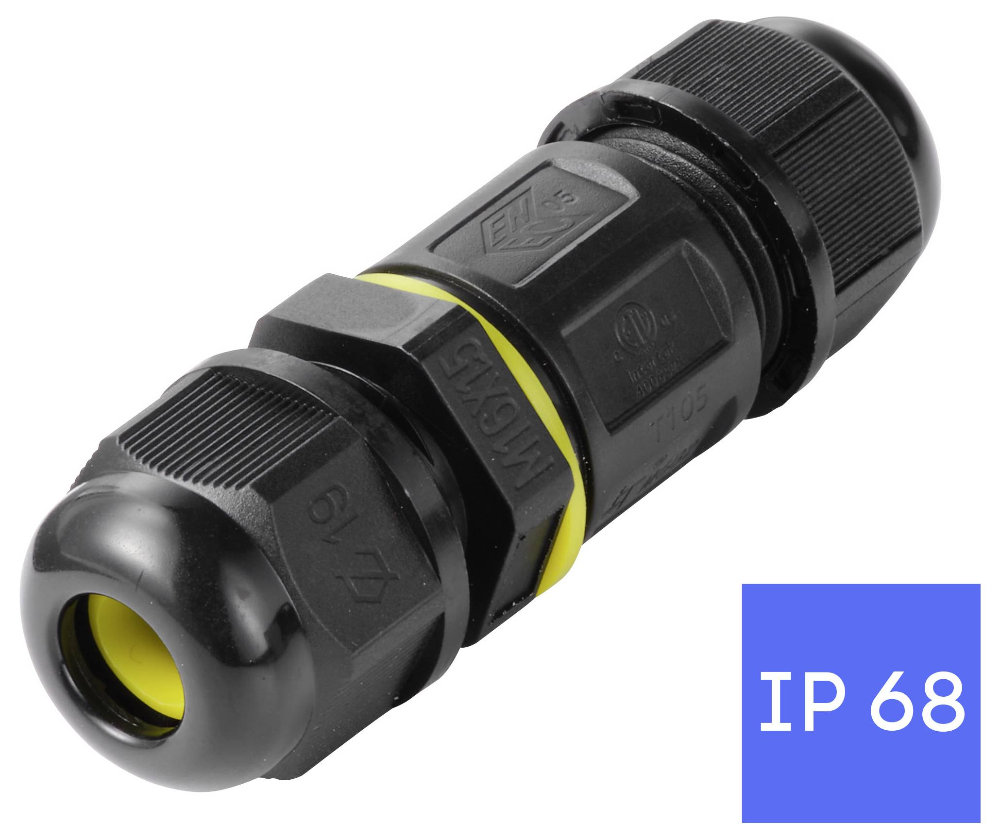 Connecteur de câble TRU COMPONENTS IP68 étanche, contact à vis 2 broches, 0,5-1,5 mm² TC-14745232 noir TRU COMPONENTS Co-6