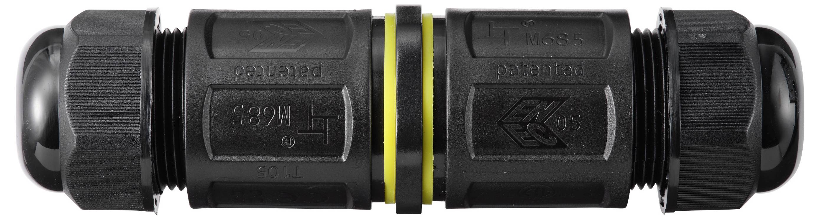 Connecteur de câble TRU COMPONENTS IP68 étanche, push-in 3 broches, 0,5-4,0 mm² TC-14745252 noir TRU COMPONENTS Contenu:-3