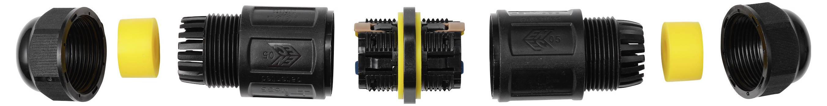 Connecteur de câble TRU COMPONENTS IP68 étanche, push-in 3 broches, 0,5-4,0 mm² TC-14745252 noir TRU COMPONENTS Contenu:-5
