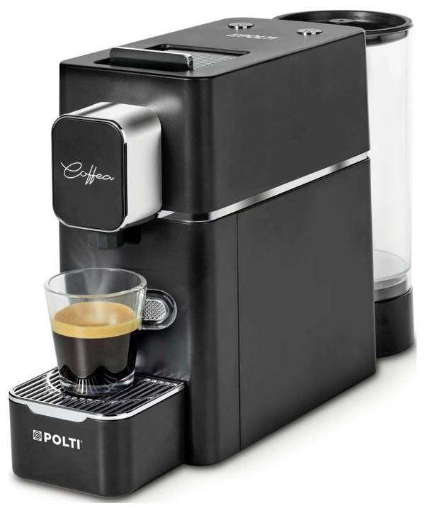 Polti Portionskaffeemaschine Coffea S15B Schwarz/Silber Machine à expresso noir  compatible pad E.S.E