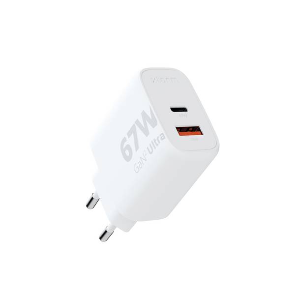 XTORM Ultra Wall Chargeur USB 67 W 1x USB-C®, 1x USB-A Quick Charge 3.0 blanc intérieure GaN