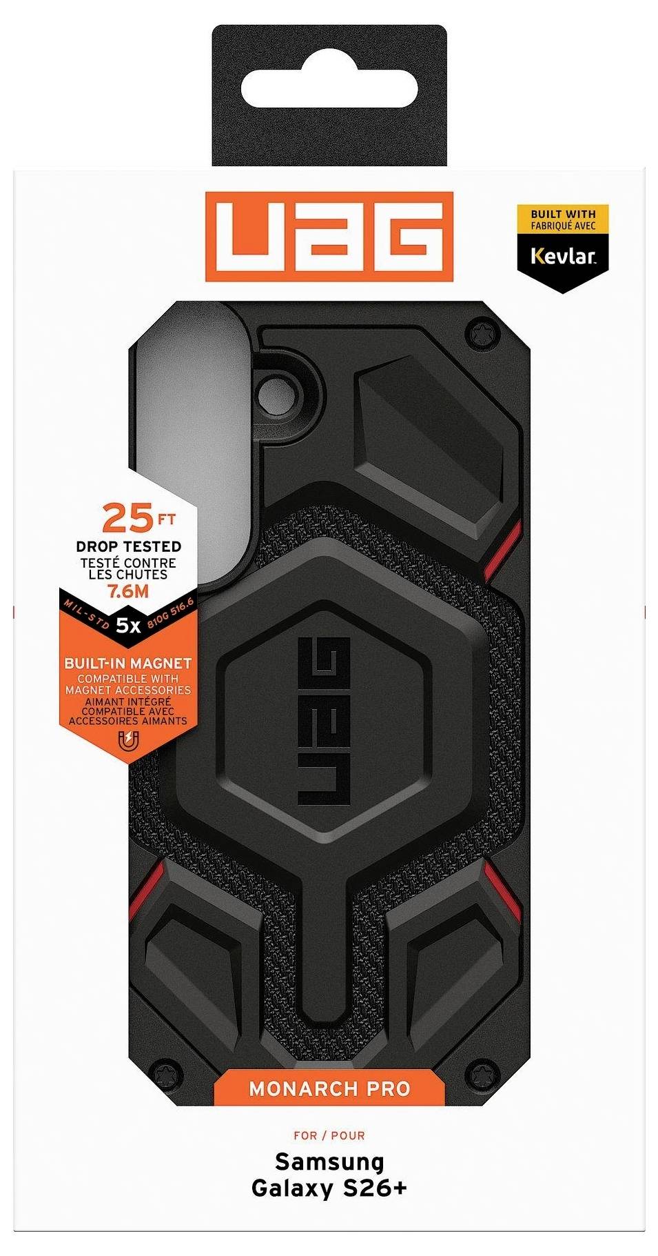 Urban Armor Gear Monarch Pro Protection d'écran Samsung Galaxy S26+ kevlar compatible avec MagSafe, avec module magnétiq-10