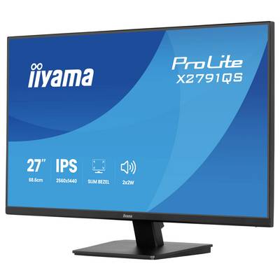 Un moniteur 27 pouces, modèle « iiyama ProLite X2791QS », doté de la technologie IPS, une résolution de 2560x1440, des bordures fines et deux haut-parleurs de 2W.