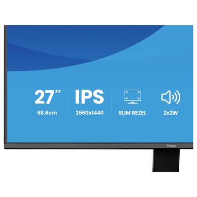 Un moniteur d'ordinateur fin est présenté de côté, mettant en évidence son profil mince sur un support robuste sur fond blanc.