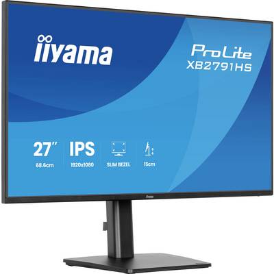 Un moniteur informatique portant le logo de marque « iiyama ProLite XB2791HS » dispose d'un écran de 27 pouces, d'une résolution de 1920x1080 et d'un design à cadre fin.