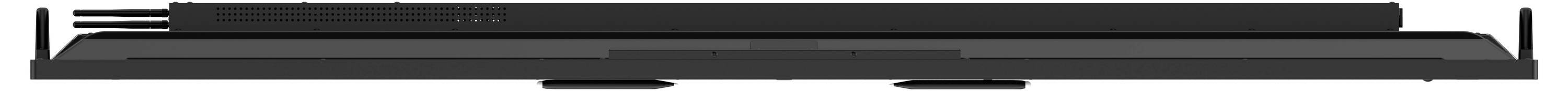 Un clavier noir avec un design épuré et minimaliste aux touches rectangulaires.