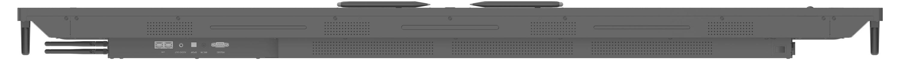 Un tapis de refroidissement noir et rectangulaire avec deux ventilateurs, conçu pour les ordinateurs portables. Il comprend des ports USB et un support d'inclinaison réglable.