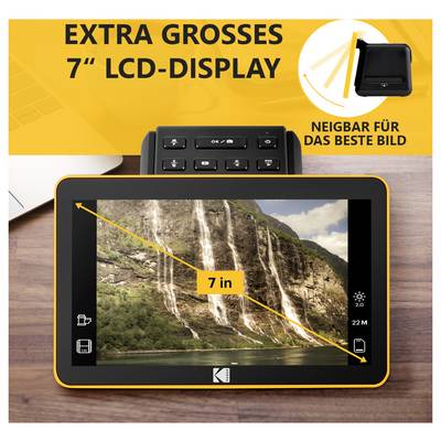 Scanner de diapositives, Scanner de films Kodak RODFS70 4320 x 3262 pixels alimentation USB, écran couleur tactile, comm-1