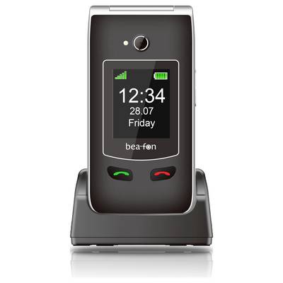 beafon SL645plus LTE Téléphone portable à clapet pour séniors IP54, avec station de charge, Touche SOS, Fonction SOS noi-2