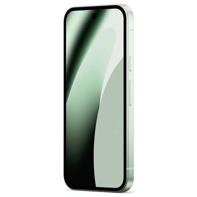 Un smartphone élégant avec un écran dégradé vertical, présentant une caméra frontale au centre supérieur et des boutons sur le côté.