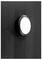 Un luminaire mural rond et moderne noir avec un centre blanc, installé sur un mur texturé foncé. Le design est minimaliste et épuré.