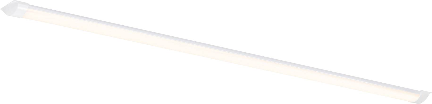 Un long tube lumineux LED élancé émet une lueur douce et chaleureuse, adapté à l'éclairage intérieur moderne et à l'illumination économe en énergie.