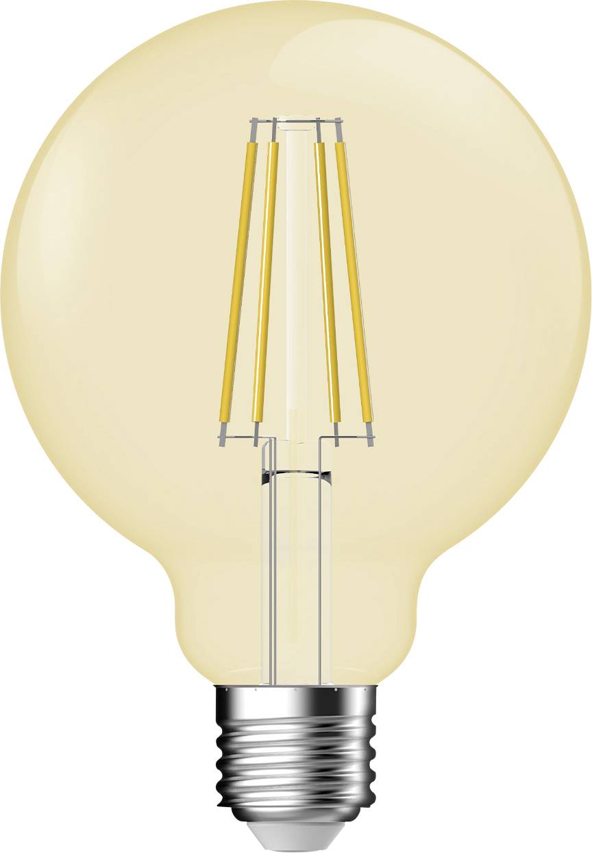 Une ampoule avec un filament brillant, ressemblant à un style Edison vintage, sur un fond blanc, symbolisant les idées ou l'innovation.