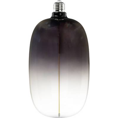 Une grande ampoule de forme ovale avec un design dégradé transitionnant du foncé en haut vers le clair en bas.