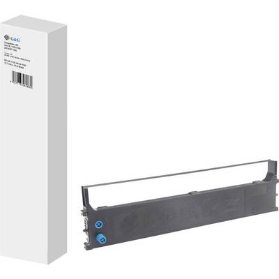 Ruban imprimante G&G, compatible avec Epson FX-2190, S015631, noir. Modèle : GG-ERC-185C. Comprend l'emballage et la cartouche de ruban.