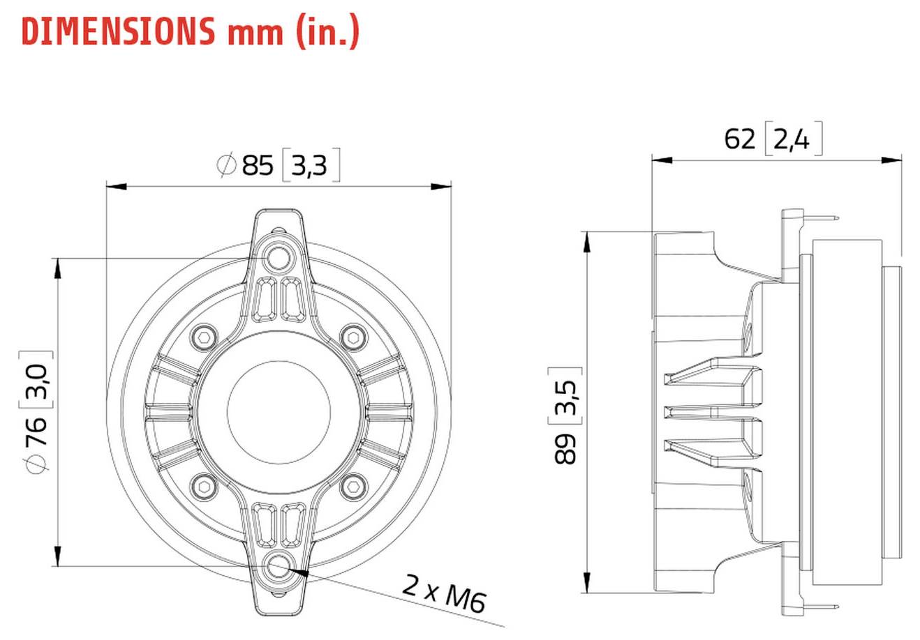 Lavoce DF10.103M Moteur à pavillon 8 Ω-2