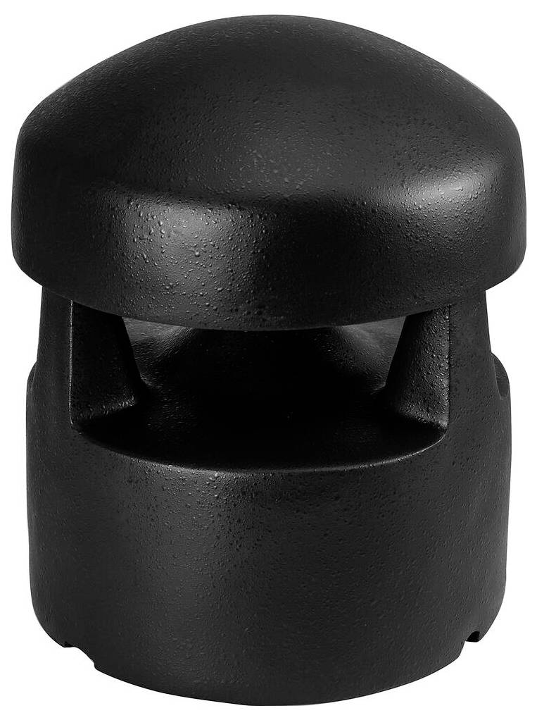 Un grand étui de transport rectangulaire de couleur marron avec des bords métalliques et des roues bleues, conçu pour transporter l'équipement en toute sécurité.