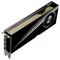 Une carte graphique NVIDIA noire, avec plusieurs ports d'affichage et un grand ventilateur de refroidissement à une extrémité.